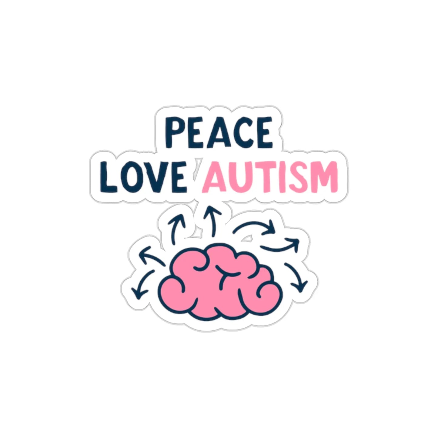 Peace Love Autism Sticker